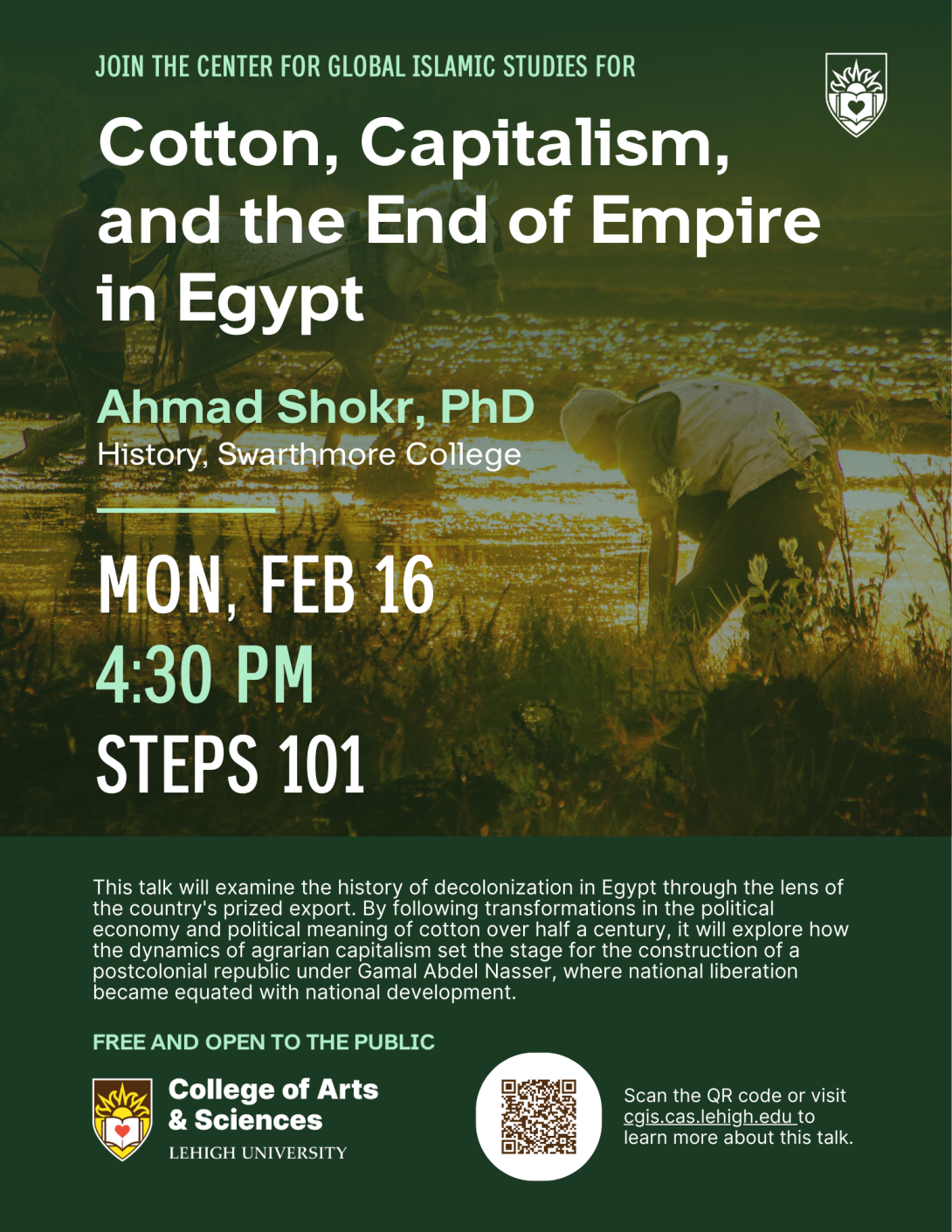 CGIS Ahmad Shokr Public Talk Flyer 2026