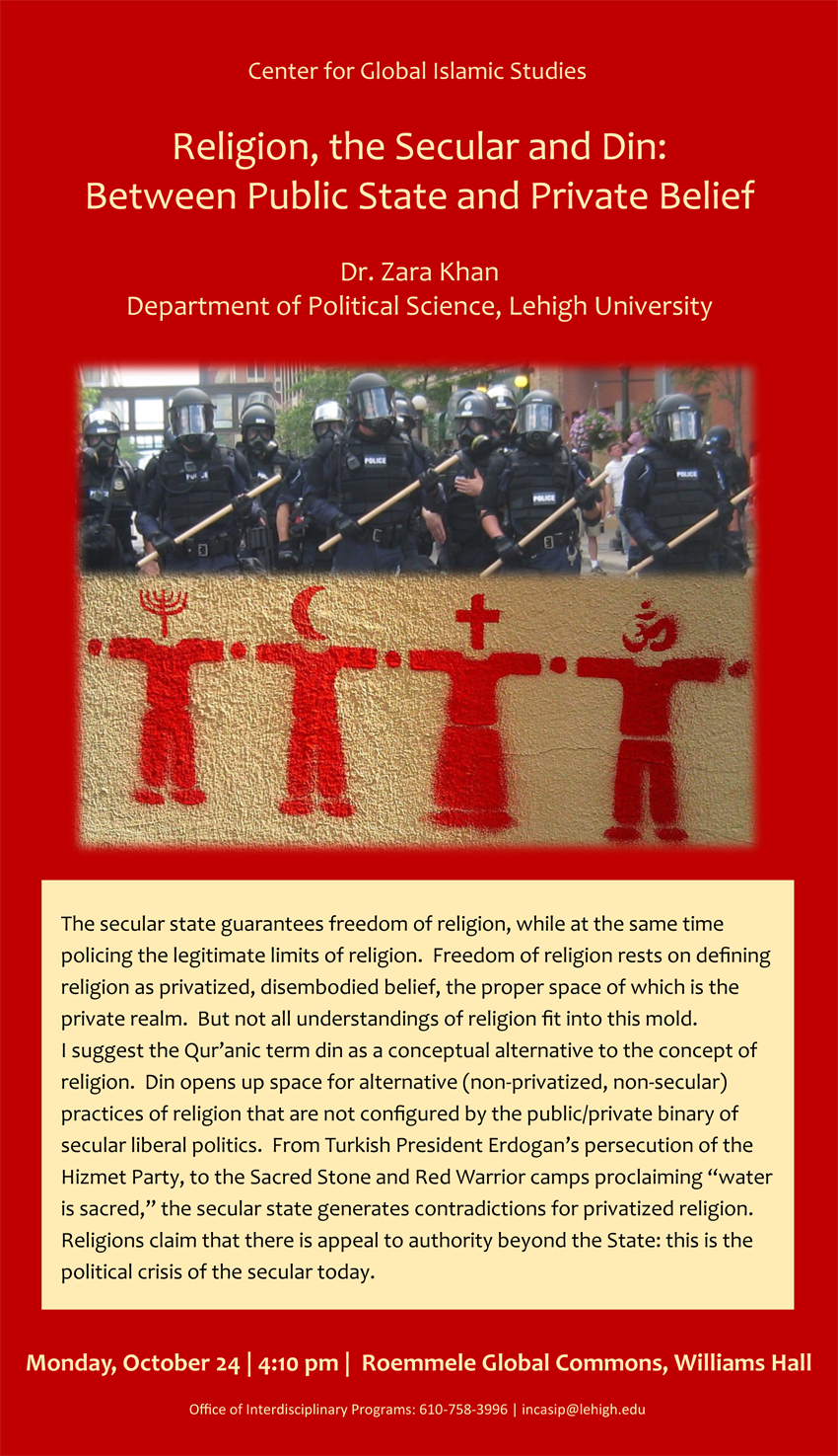 Lehigh University - Global Center for Islamic Studies - Religion, the Secular and Din - Zara Khan