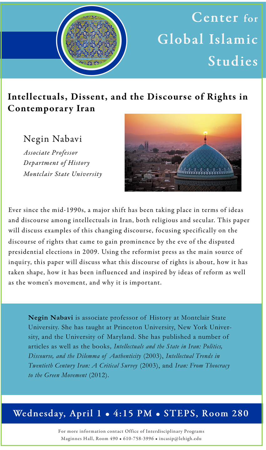 A major shift has been taking place in terms of ideas and discourse among intellectuals in Iran, both religious and secular. This paper will discuss examples of this changing discourse.