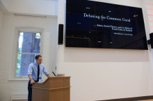 Caleb Elfenbein gives his presentation on Debating the Common Good: Islam, Social Theory, and the Ethics of Cross-cultural Analysis - Lehigh University