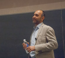 Mohsin Hamid leading a discussion about his works and life and how it relates to globalization - Lehigh University